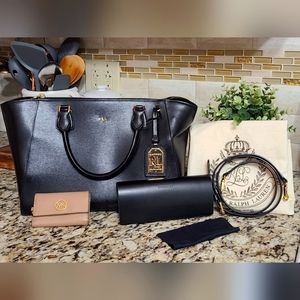 Ralph Lauren handbag Saint Laurent sunglass pouch & Michael kors key holder